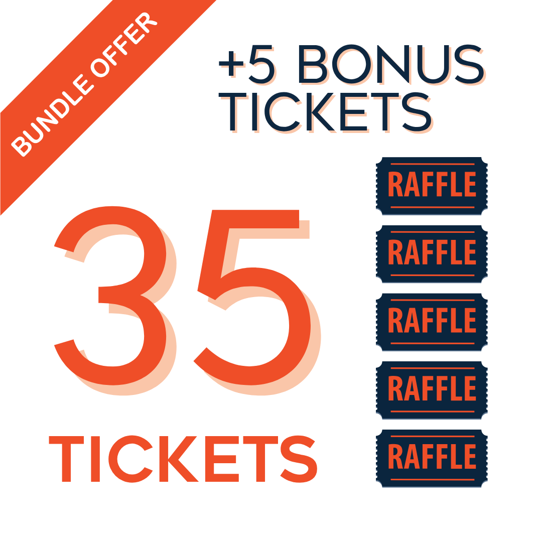 $100 Raffle Ticket Bundle (35 Tickets + 5 FREE Bonus Entries!)